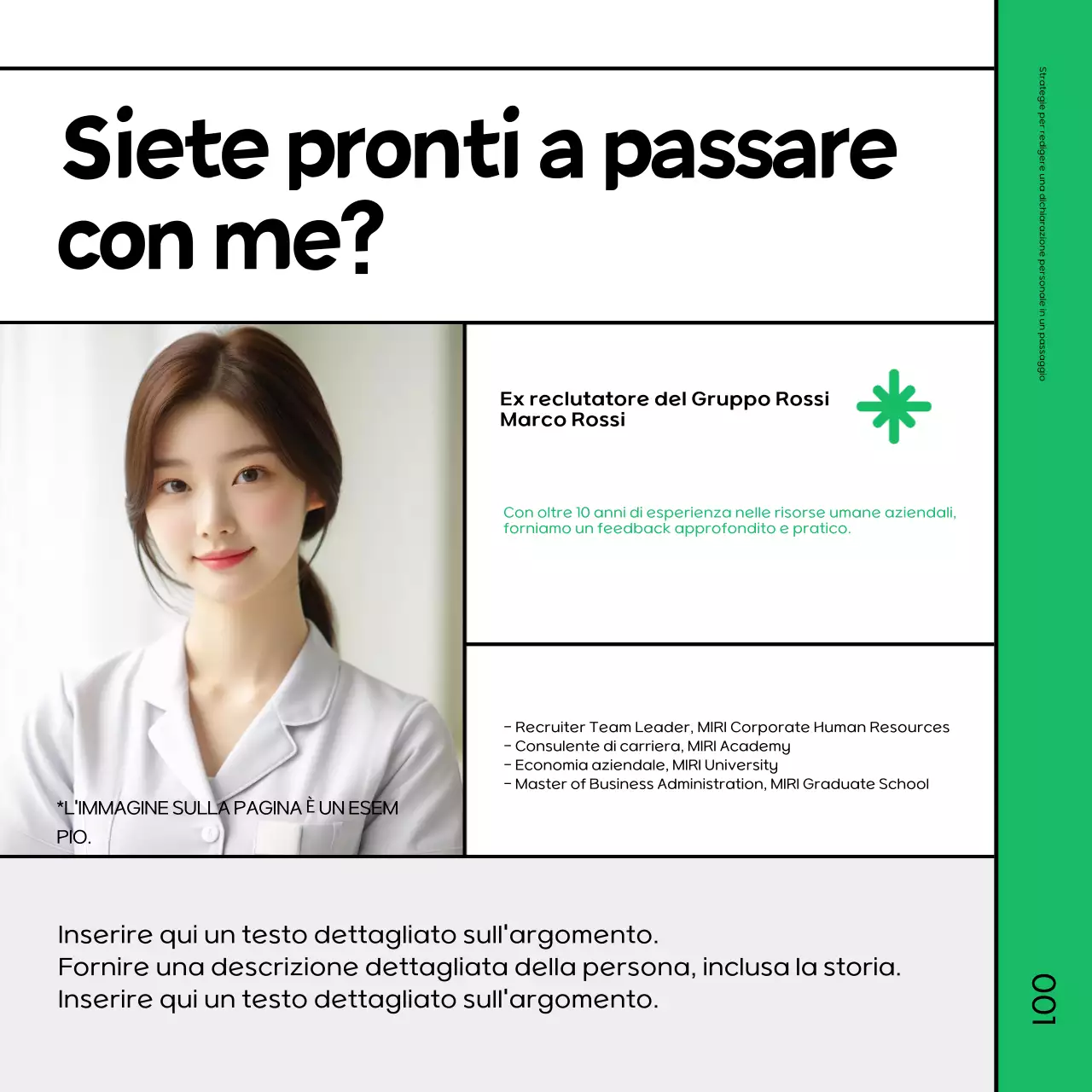 Promuovere un semplice corso intensivo di revisione verde e nero