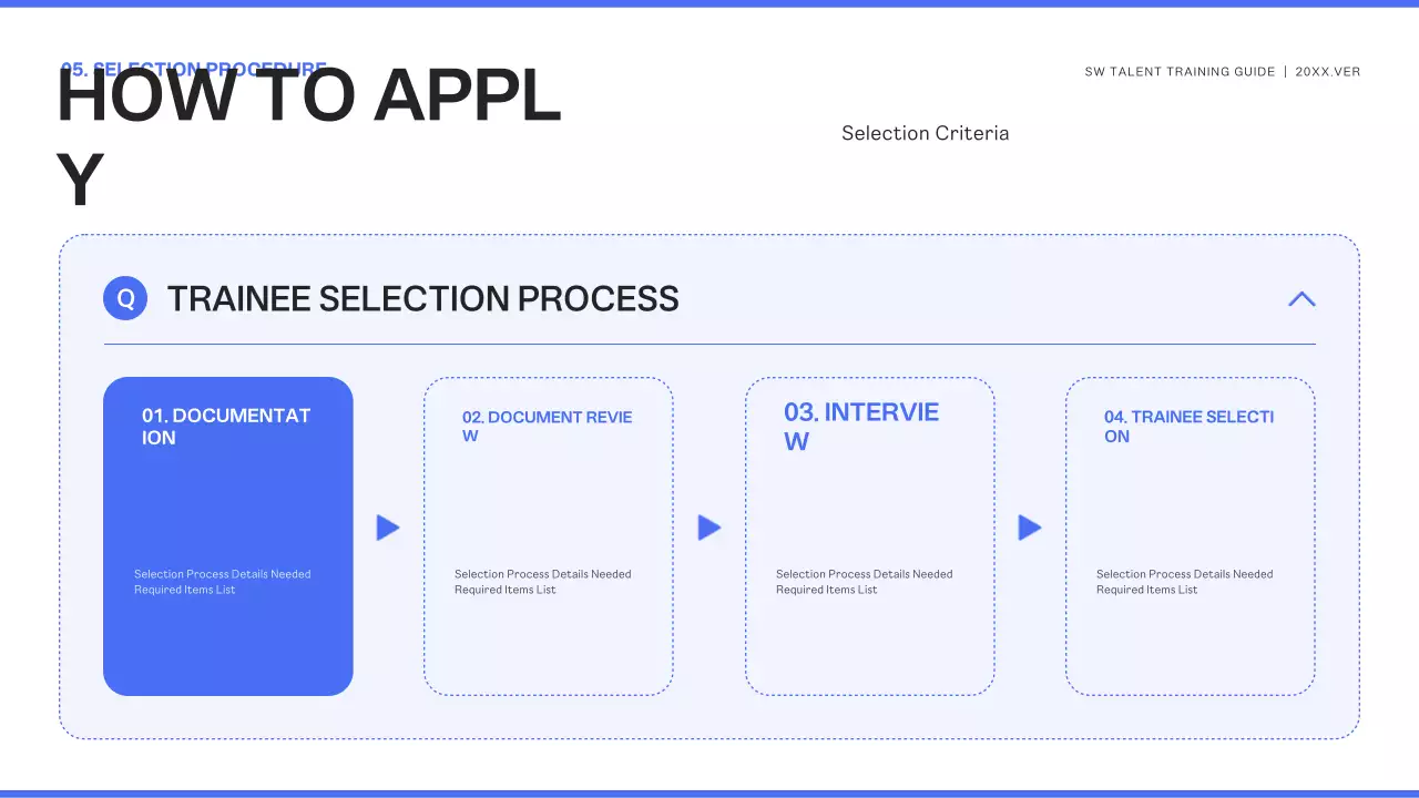 Blue Modern Trainee Recruitment Announcement