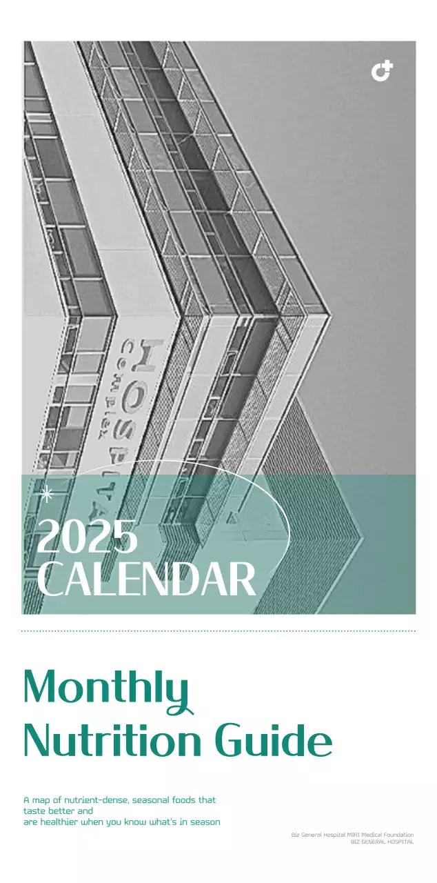 Hospital calendar with green photo frame