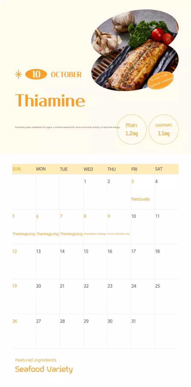 Hospital calendar with green photo frame