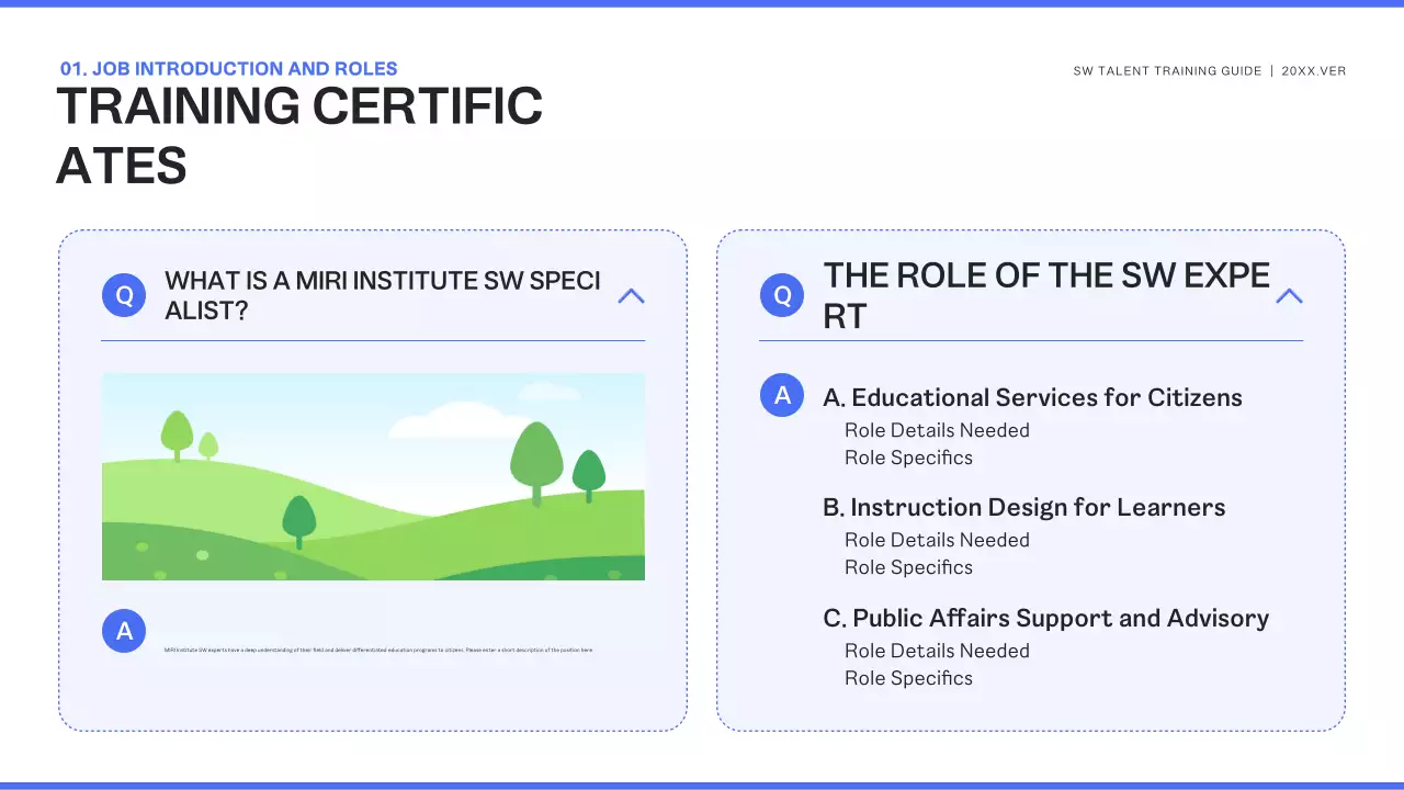 Blue Modern Trainee Recruitment Announcement