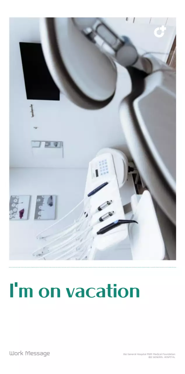 Hospital calendar with green photo frame