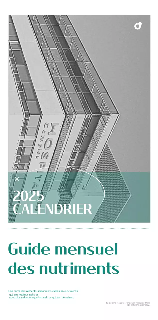 Calendrier hospitalier dans un cadre photo vert