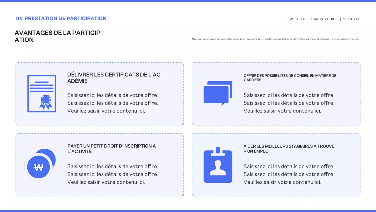 Recrutement de stagiaires Blue Modern