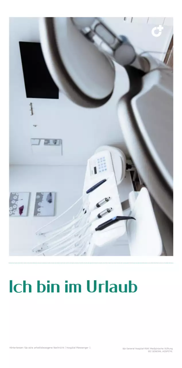 Krankenhauskalender in grünem Fotorahmen