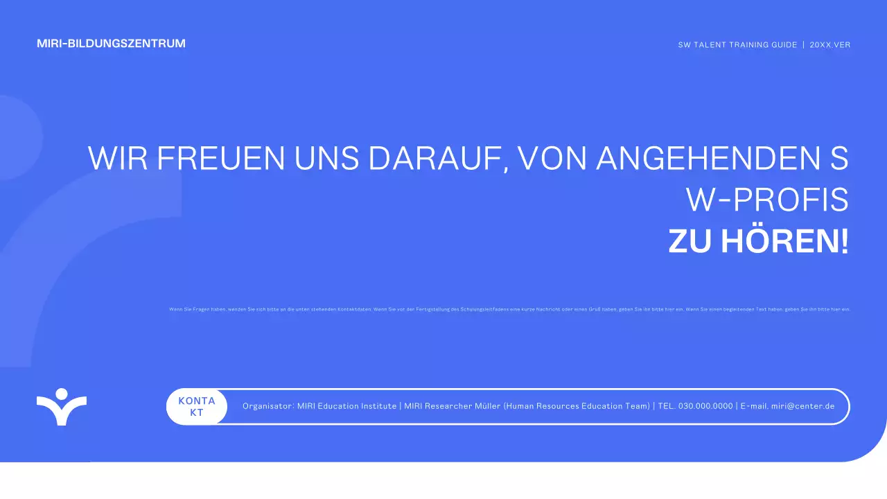 Blue Modern Trainee Recruitment