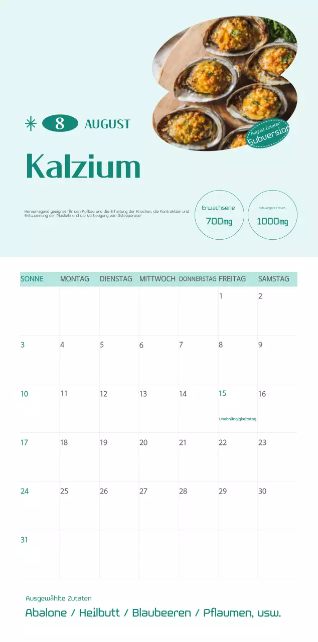 Krankenhauskalender in grünem Fotorahmen