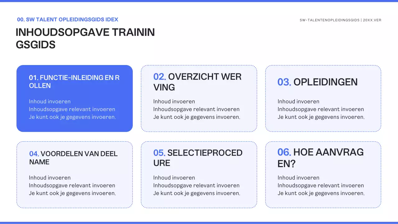 Blue Modern Stagiair Werving