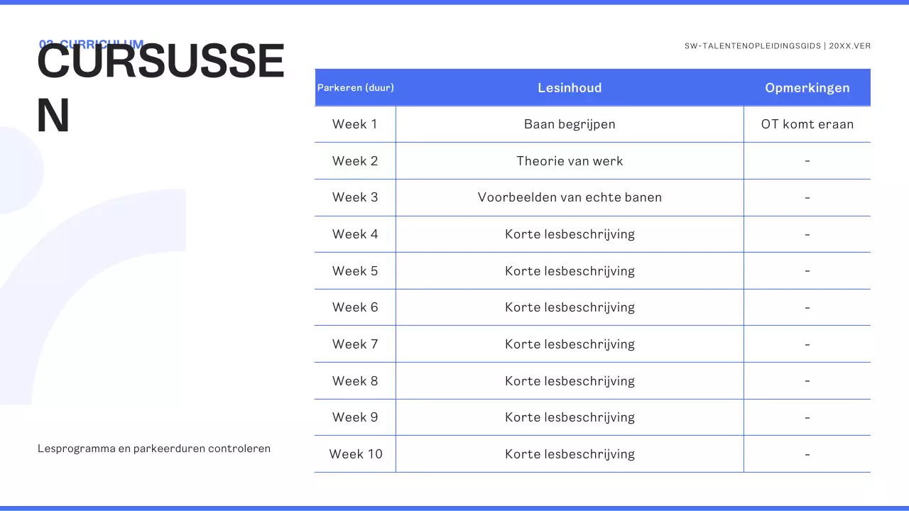 Blue Modern Stagiair Werving