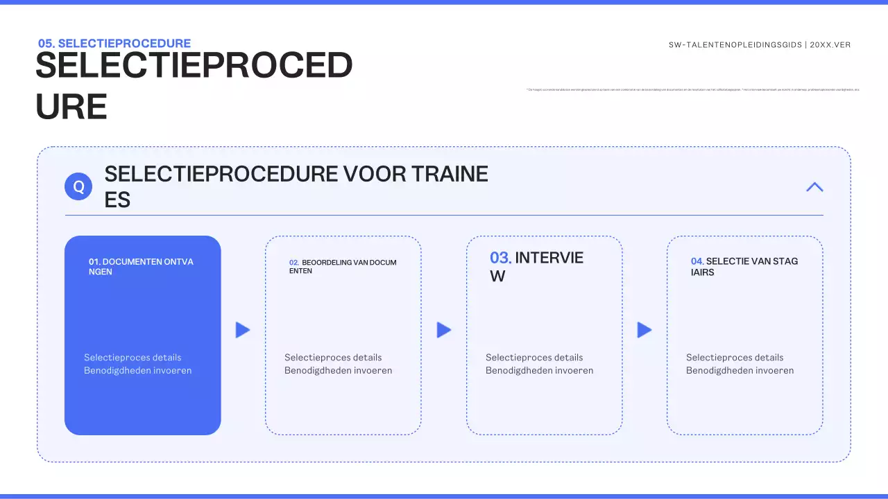 Blue Modern Stagiair Werving