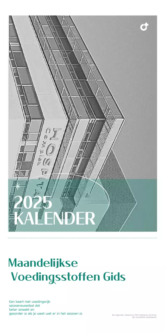 Ziekenhuiskalender in groen fotolijstje