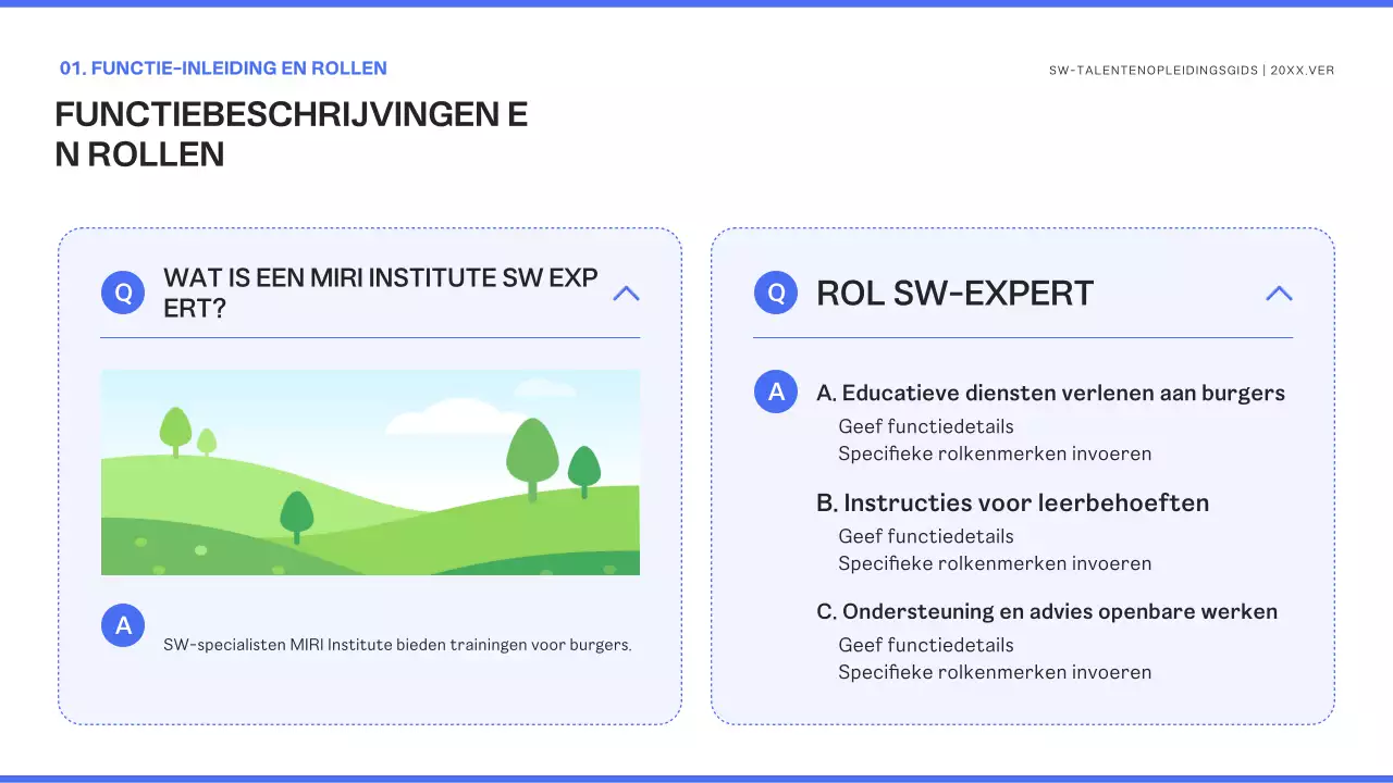 Blue Modern Stagiair Werving