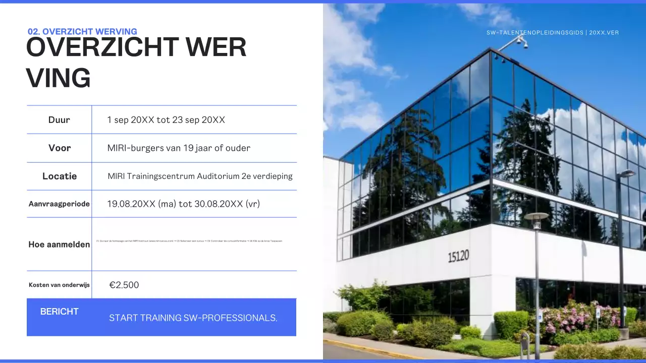 Blue Modern Stagiair Werving