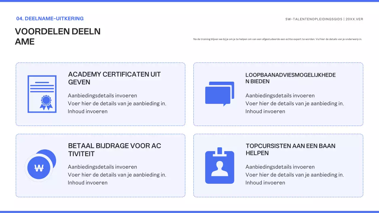 Blue Modern Stagiair Werving