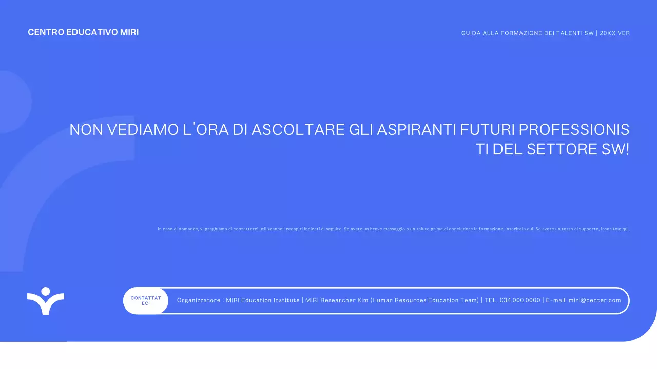 Reclutamento apprendisti blu moderno