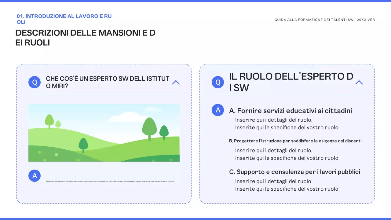 Reclutamento apprendisti blu moderno