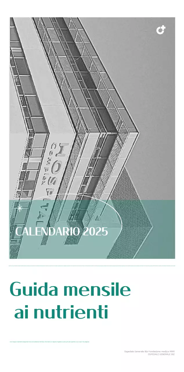 Calendario ospedaliero in cornice verde