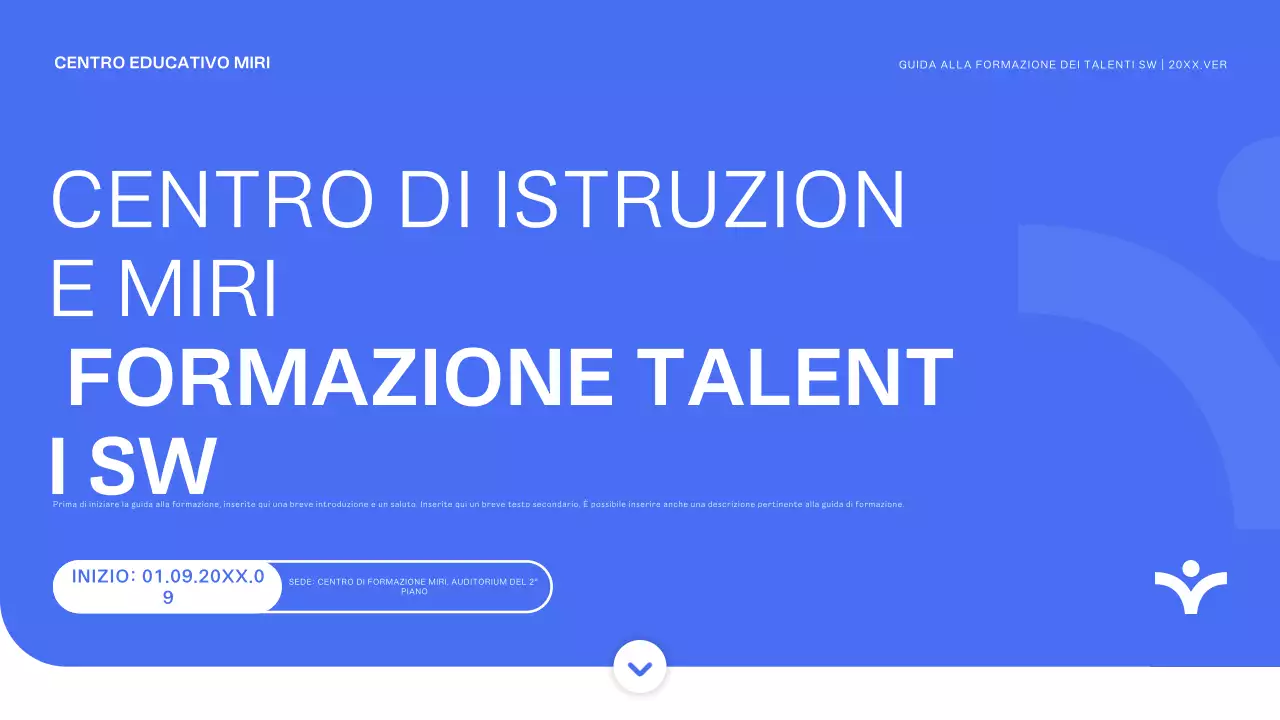 Reclutamento apprendisti blu moderno