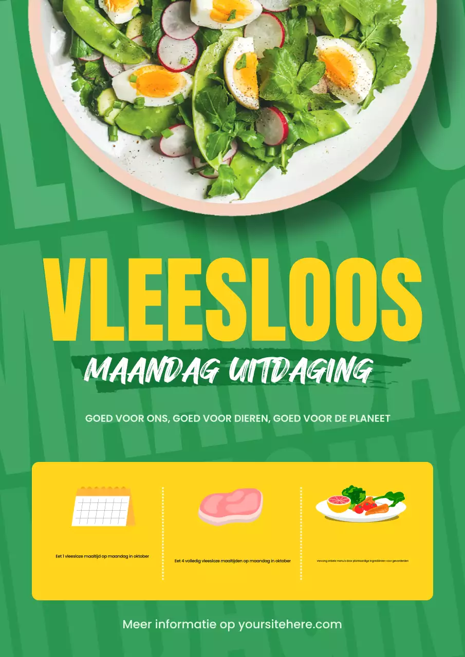 groene trendy voedsel promotie