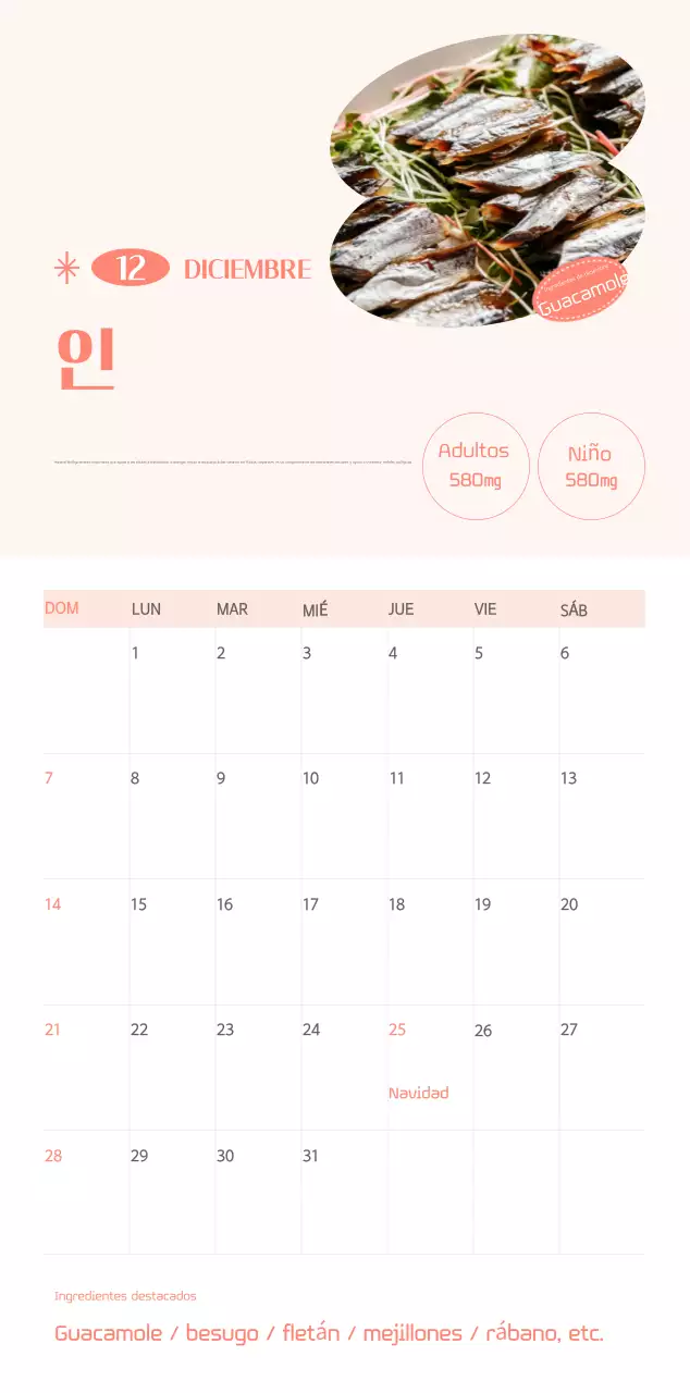 Calendario hospitalario en marco de fotos verde