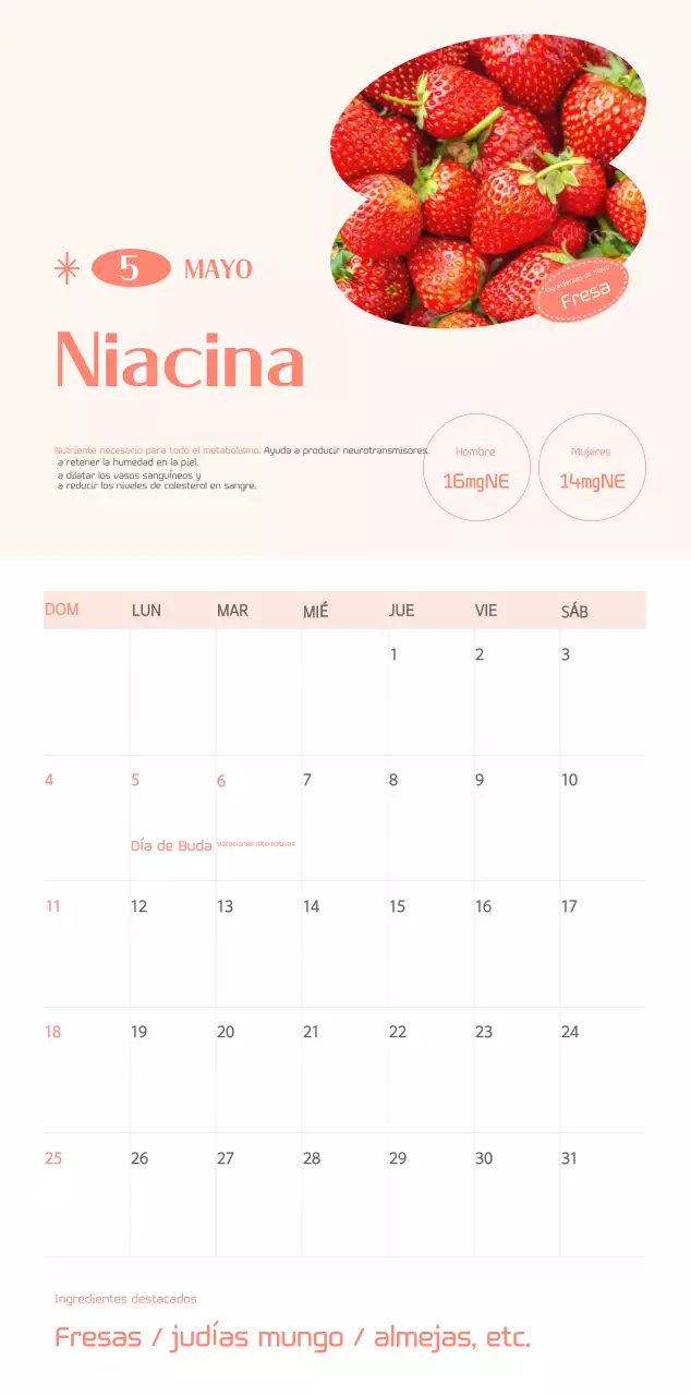 Calendario hospitalario en marco de fotos verde