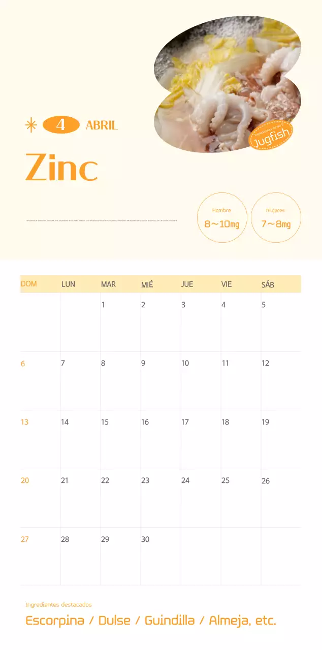 Calendario hospitalario en marco de fotos verde