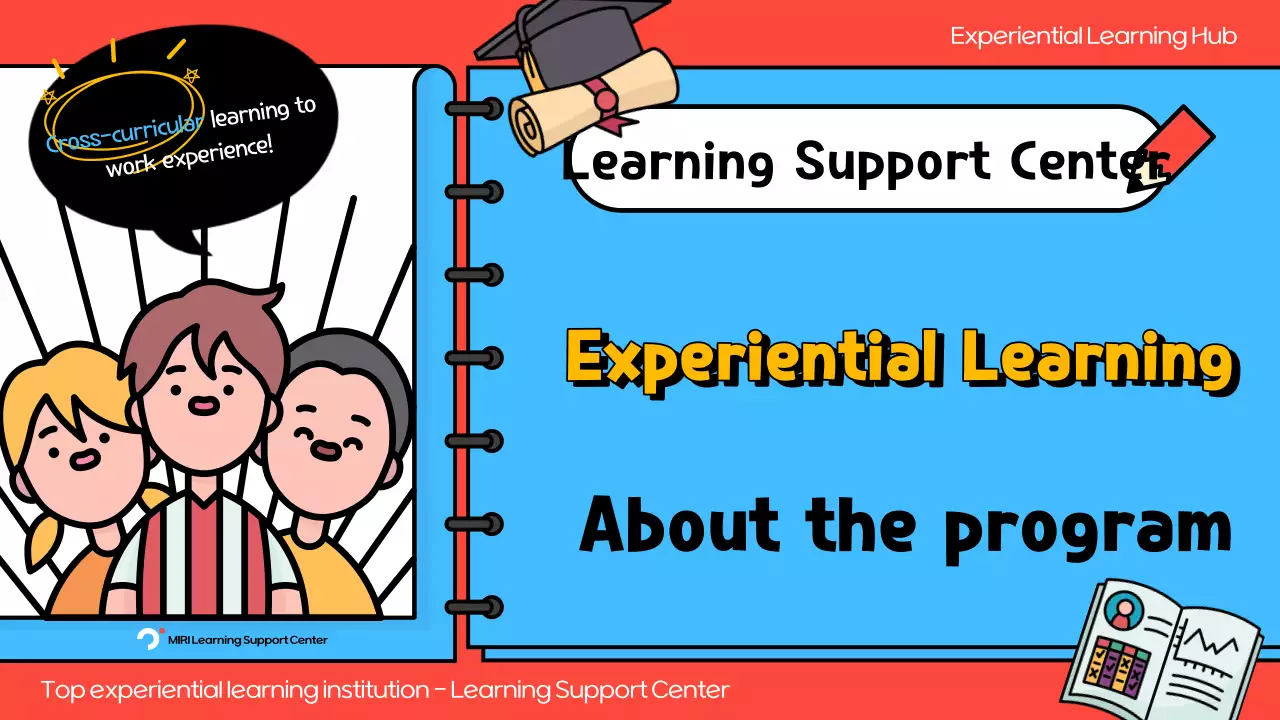 Um guia para a arte pop vermelha e azul dos programas de aprendizagem experiencial