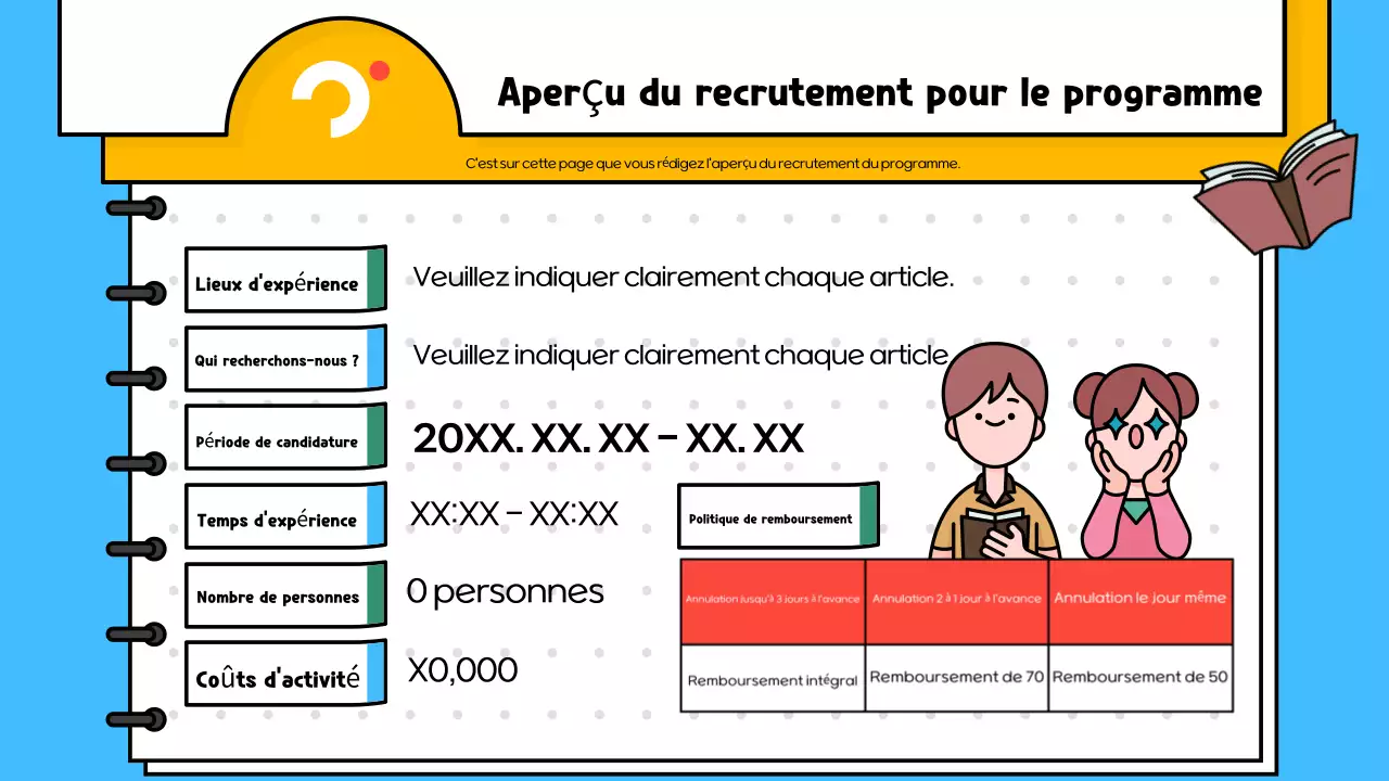 Un guide de l'art pop rouge et bleu des programmes d'apprentissage par l'expérience