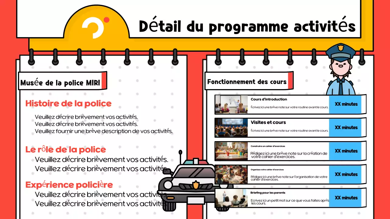 Un guide de l'art pop rouge et bleu des programmes d'apprentissage par l'expérience