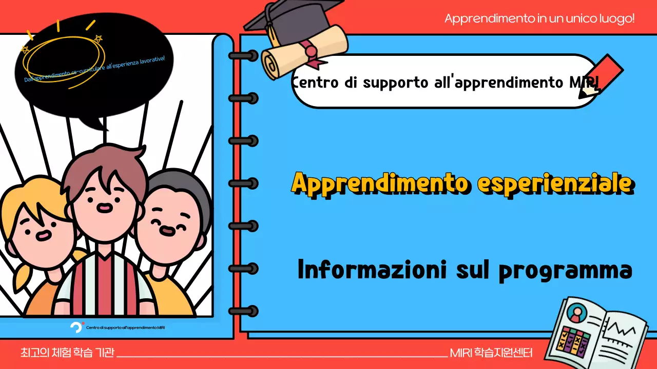 Una guida alla pop art rossa e blu dei programmi di apprendimento esperienziale