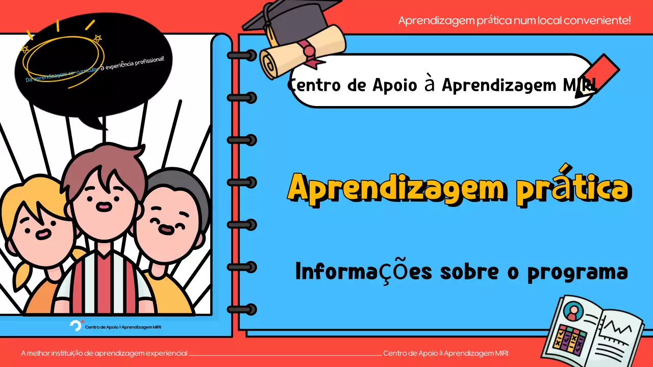 Um guia para a arte pop vermelha e azul dos programas de aprendizagem experiencial