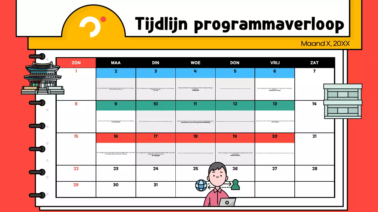 Een gids voor de rode en blauwe pop-art van programma's voor ervaringsleren