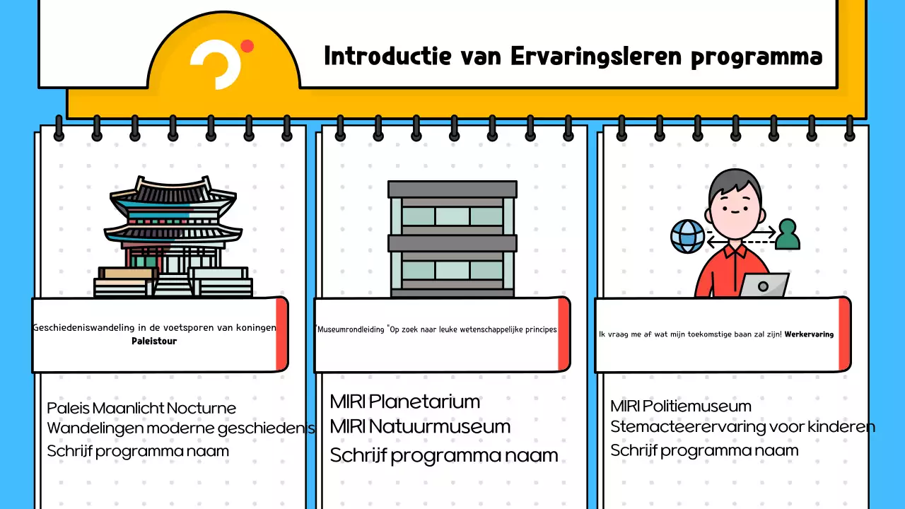 Een gids voor de rode en blauwe pop-art van programma's voor ervaringsleren