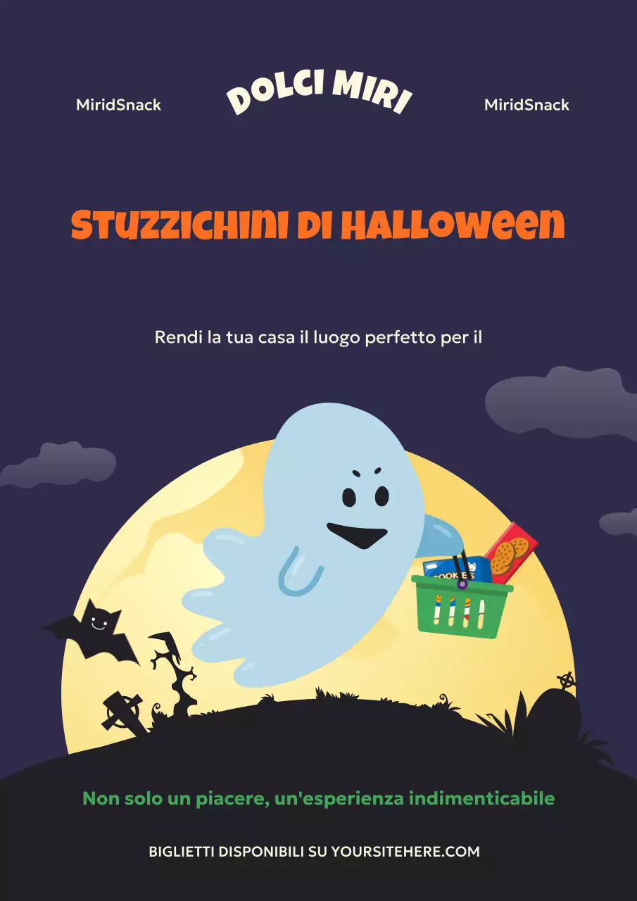 promozione arancione retro di Halloween