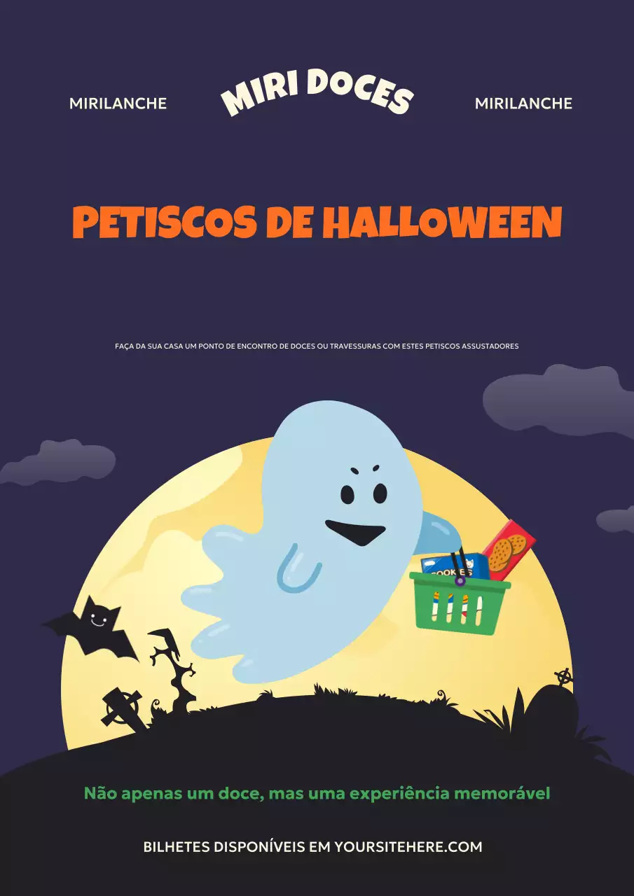 promoção de Halloween retro laranja