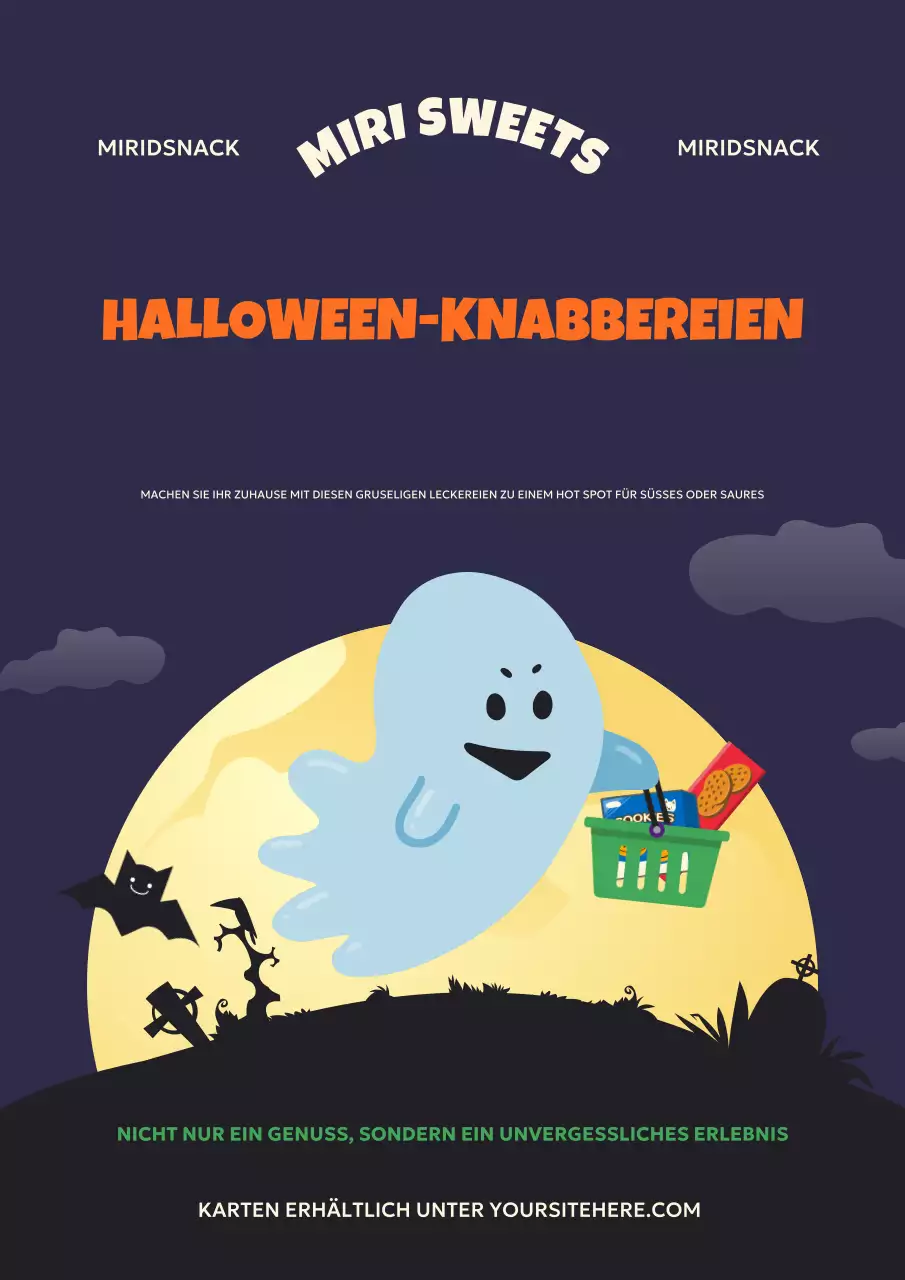 orange retro Halloween-Aktion