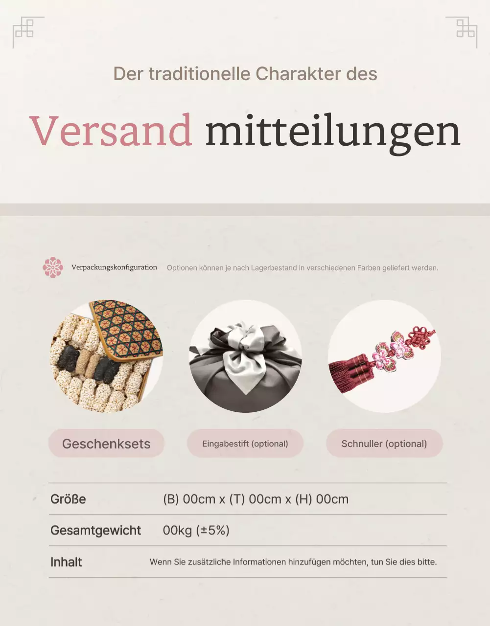 Förderung des traditionellen elfenbein- und rosafarbenen Chuseok-Hanami-Geschenksets und seiner Vorsichtsmaßnahmen