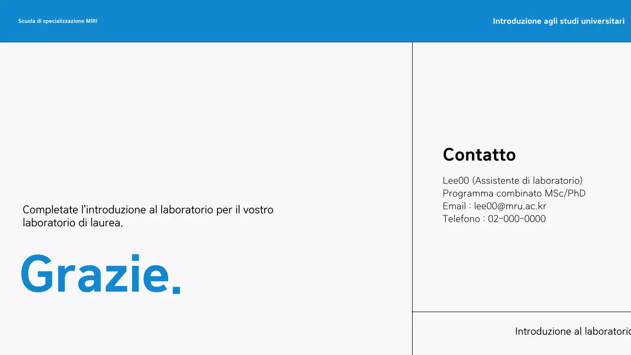 Lettera di presentazione semplice blu per laureati