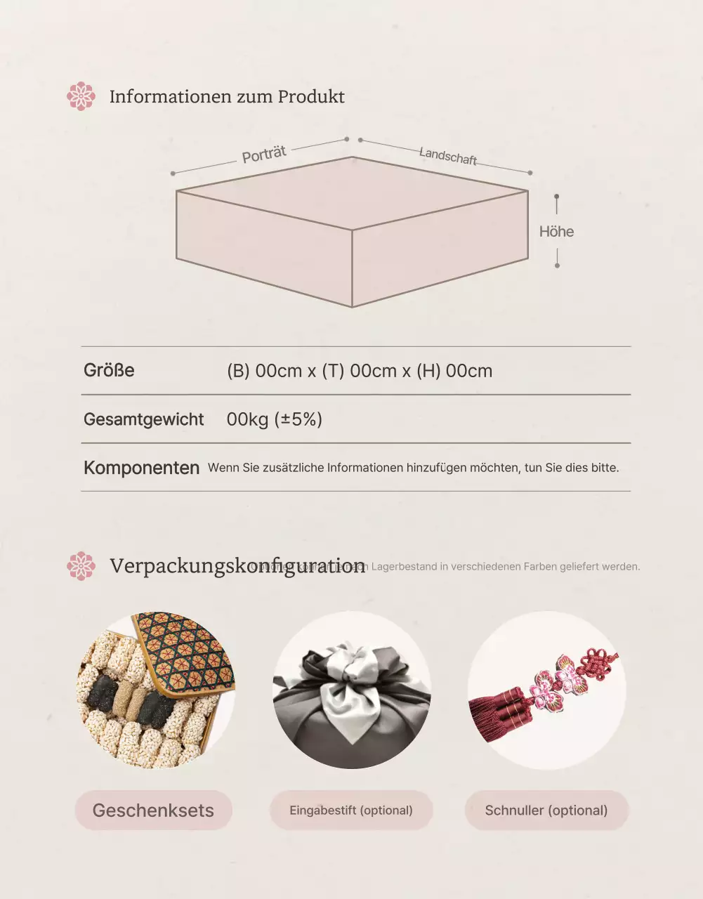 Förderung des traditionellen elfenbein- und rosafarbenen Chuseok-Hanami-Geschenksets und seiner Vorsichtsmaßnahmen