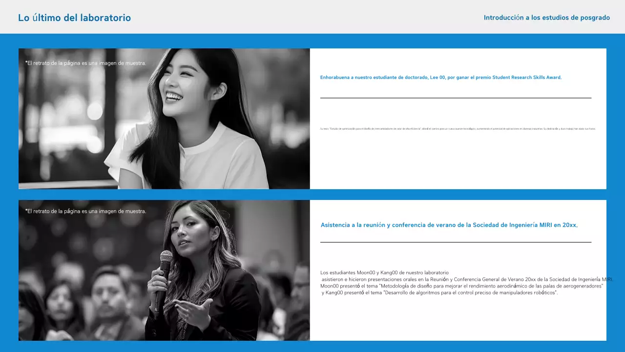 Azul Carta de presentación simple para graduados