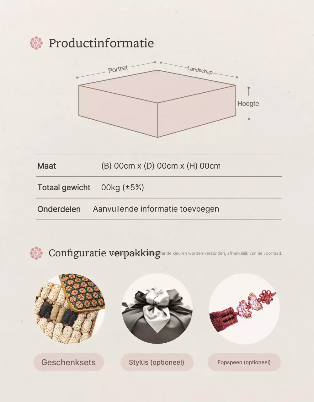 De traditionele ivoren en roze Chuseok Hanami geschenkset en de voorzorgsmaatregelen promoten