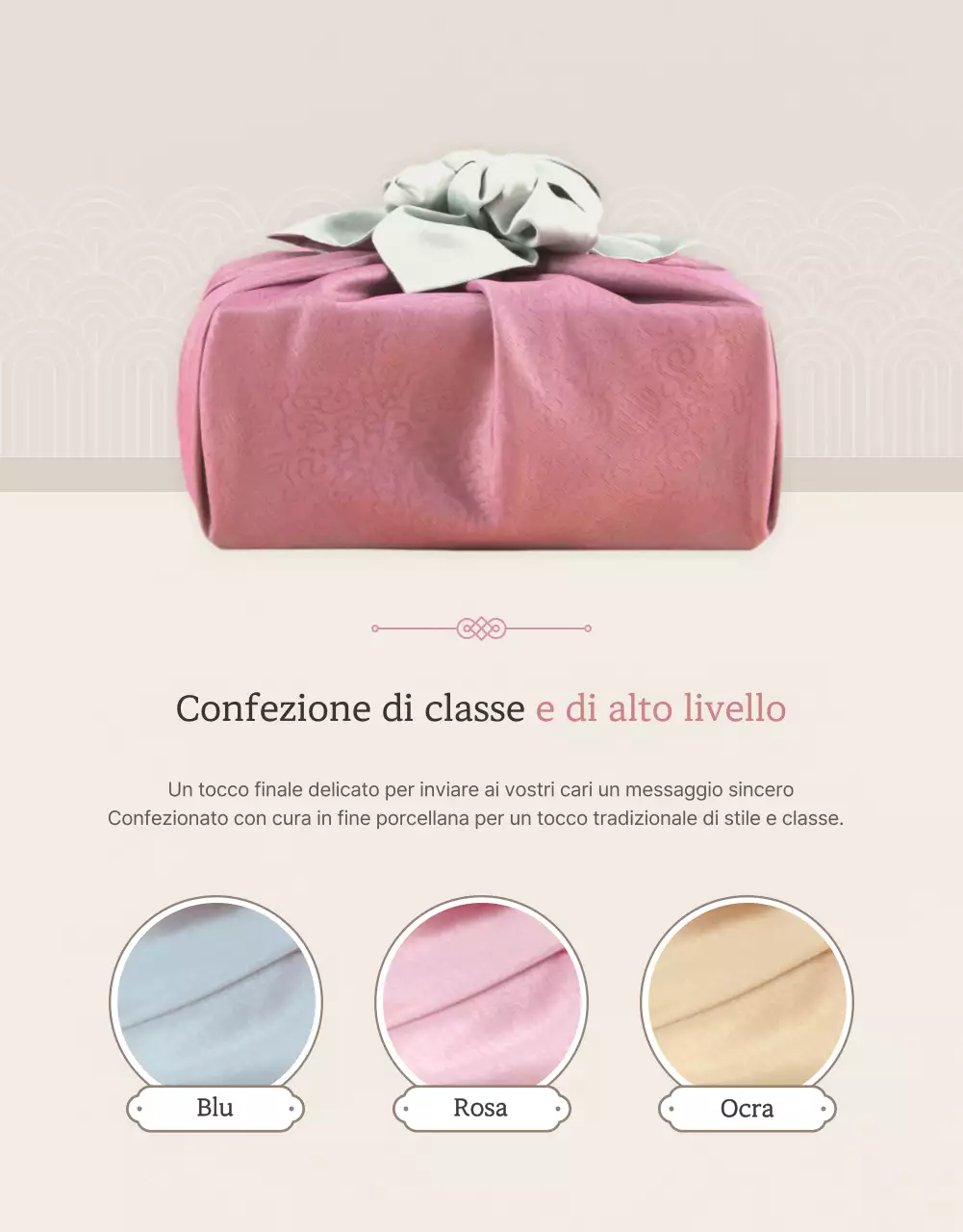 Promuovere il tradizionale set regalo Chuseok Hanami in avorio e rosa e le sue precauzioni.