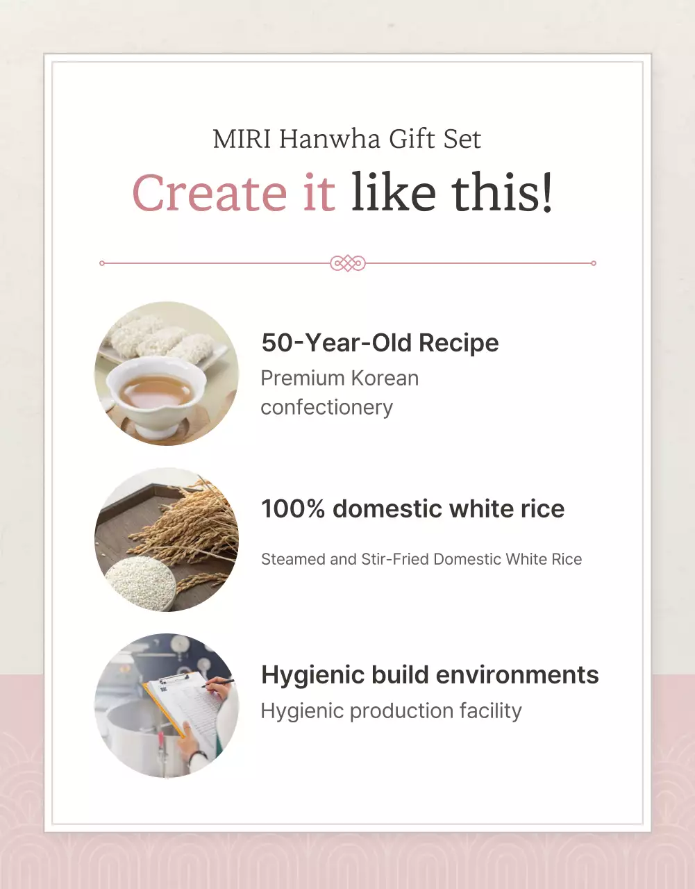 Khuyến mại tại điểm kiểm tra bộ quà tặng đồ ăn nhẹ Chuseok truyền thống Hàn Quốc màu ngà và hồng