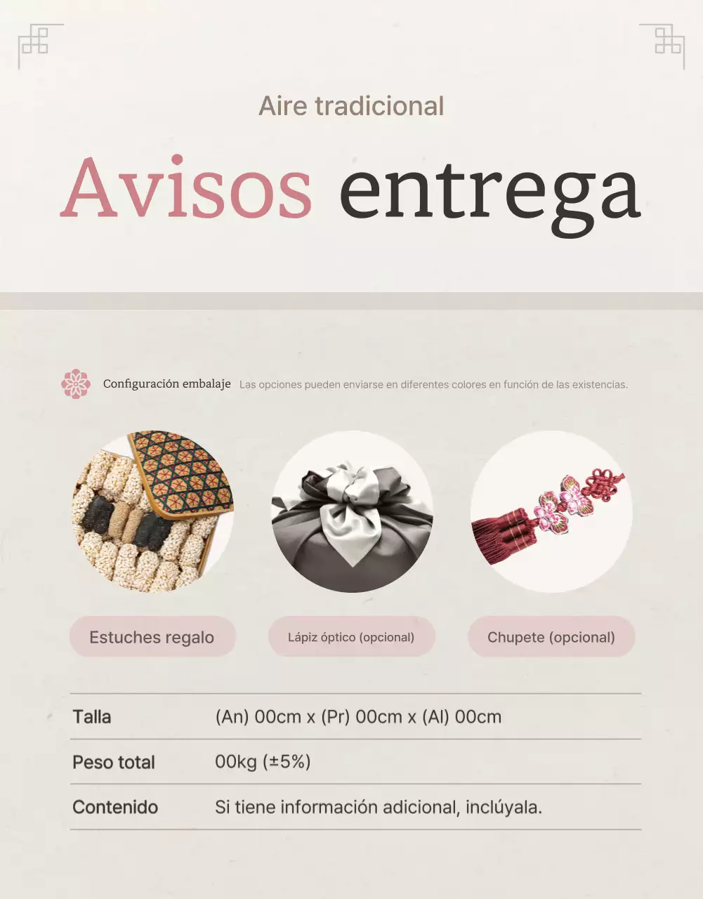 Promocionar el tradicional set de regalo Chuseok Hanami de marfil y rosa y sus precauciones.