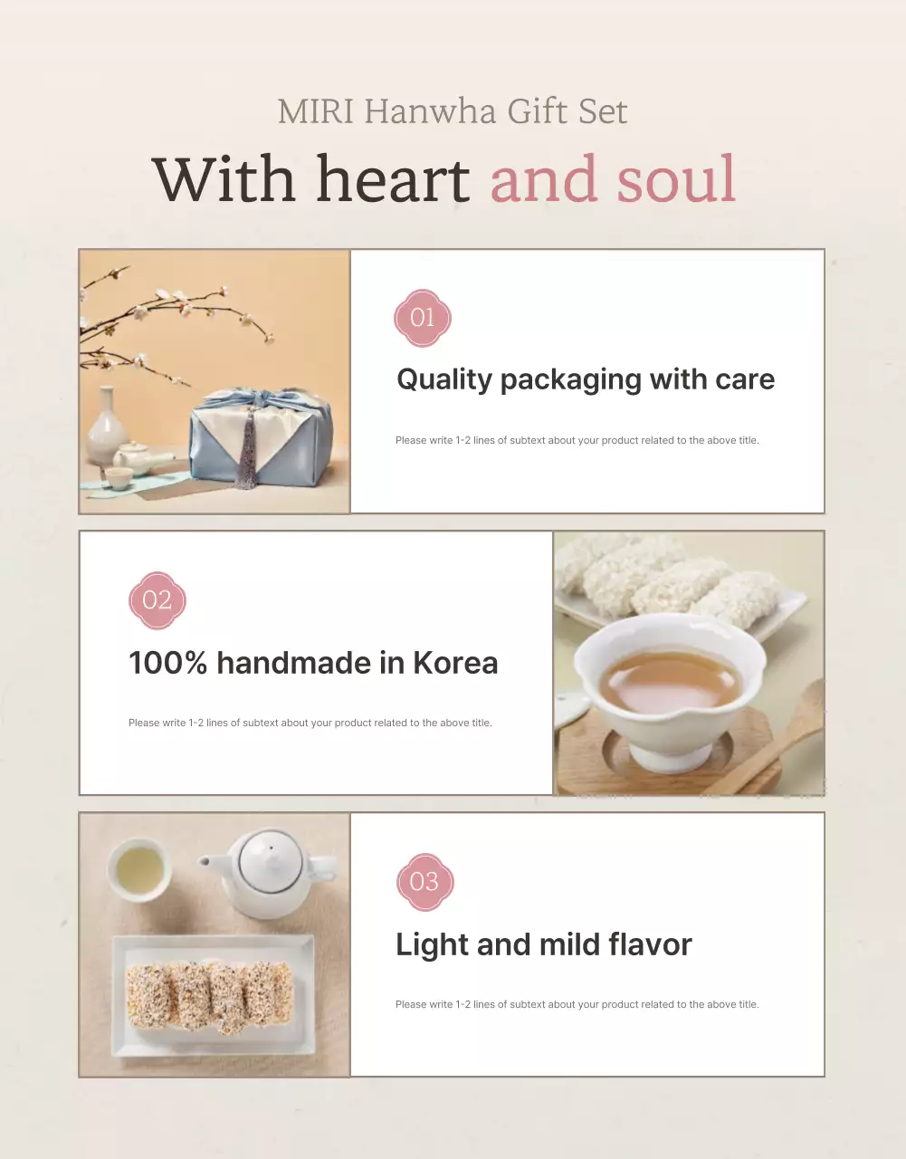 Khuyến mại bộ quà tặng snack truyền thống Chuseok Hàn Quốc màu ngà và hồng