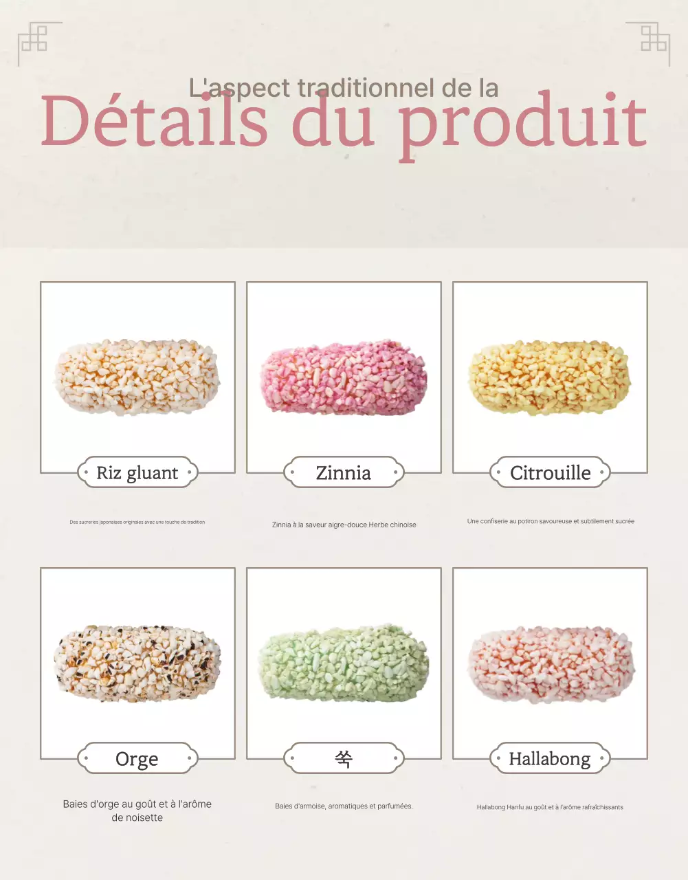 Promouvoir les couleurs traditionnelles ivoire et rose du coffret cadeau traditionnel coréen du Nouvel An chinois options et détails du produit