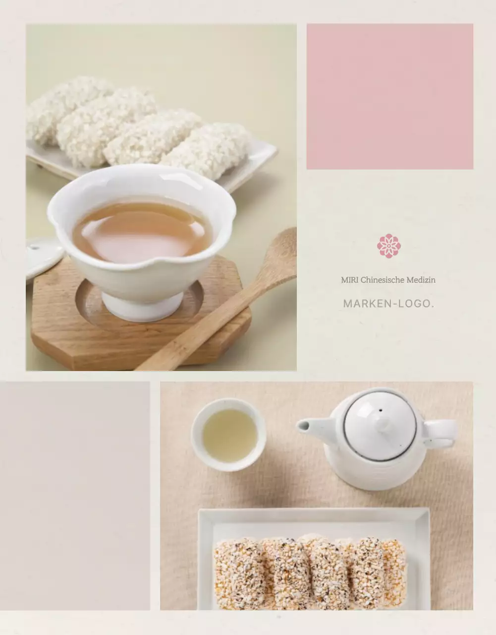 Förderung des Verkaufs von traditionellen koreanischen Chuseok-Snacks und Geschenksets in Elfenbein und Rosa