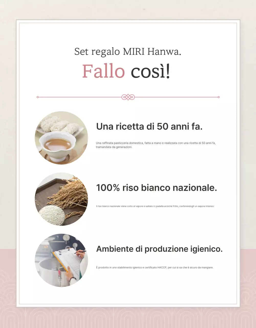 Promozione delle vendite Checkpoint dei set regalo tradizionali Chuseok Hanwa in avorio e rosa