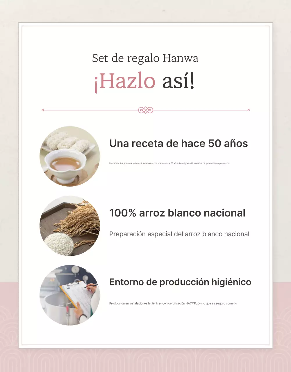 Promoción de ventas en Checkpoint de los tradicionales estuches de regalo Chuseok Hanwa en marfil y rosa