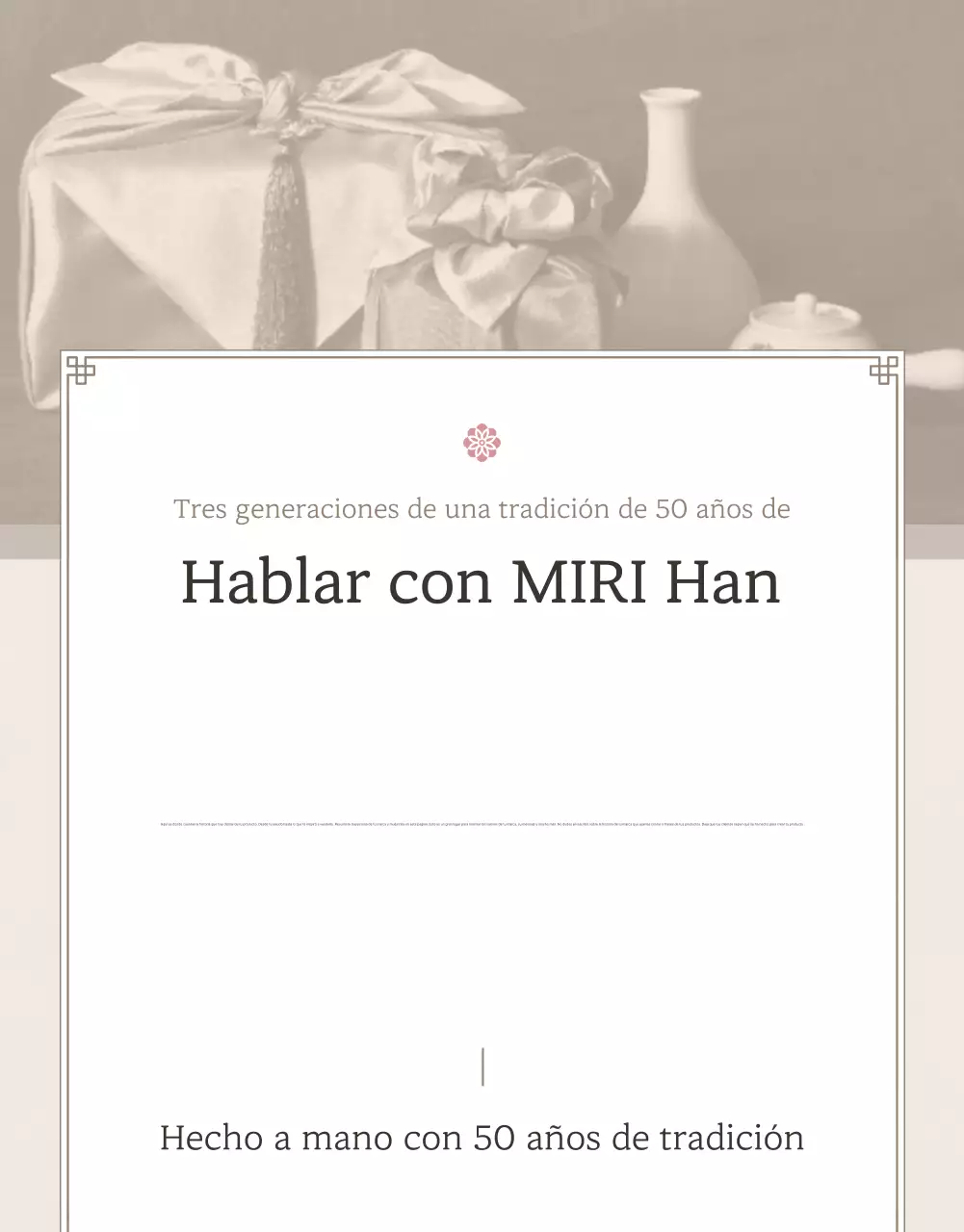 Promoción de la venta de aperitivos tradicionales coreanos Chuseok y lotes de regalo en marfil y rosa.